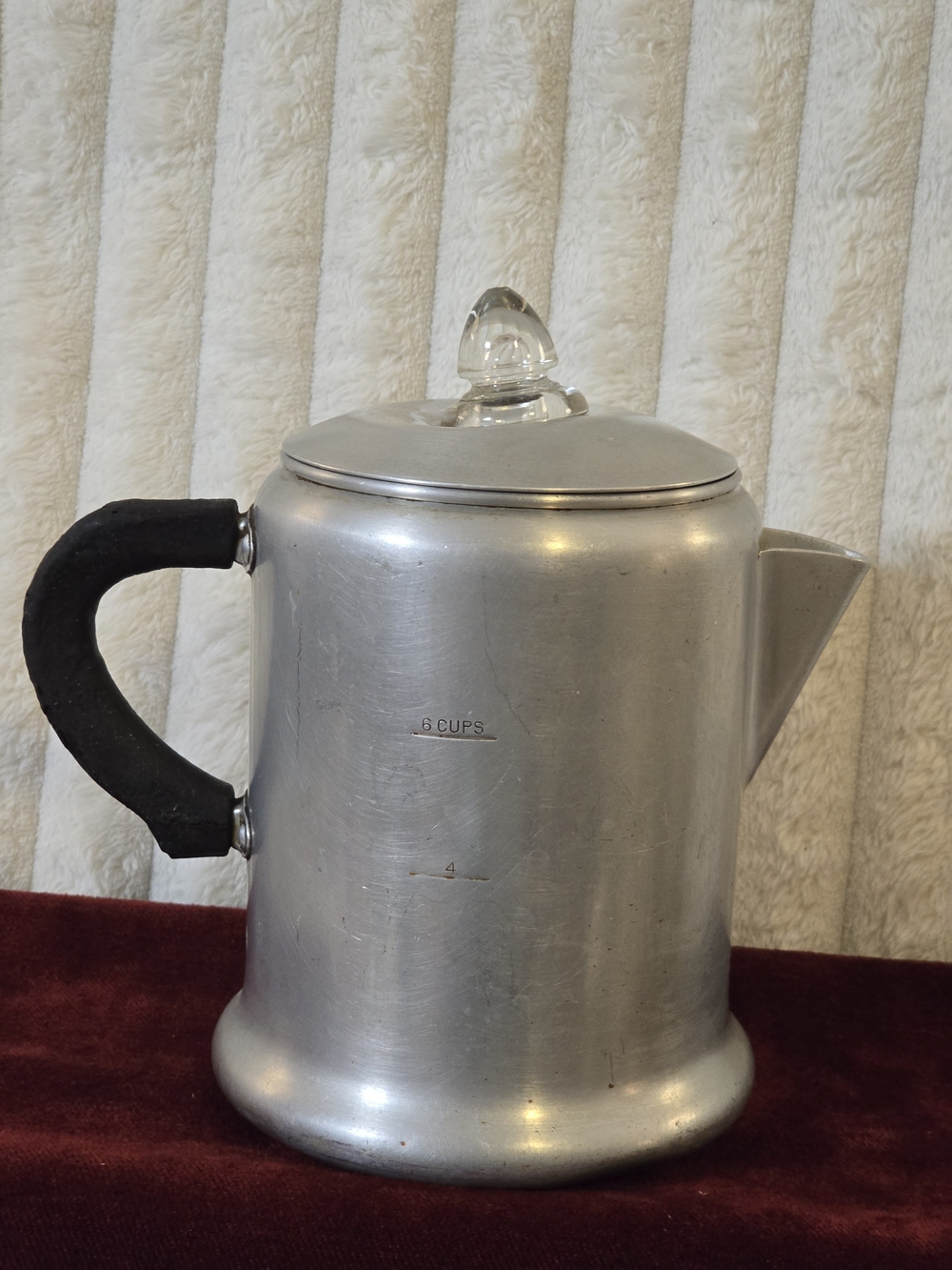 Vintage 1940s-1950s Buckeye Aluminum 6 Cup Stovetop Coffee Percolator Pot Ohio